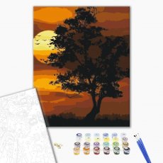 Картина по номерам Горящий закат, Brushme (40х50 см)