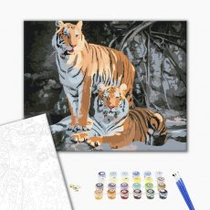 Картина по номерам Дикие тигры, Brushme (40х50 см)