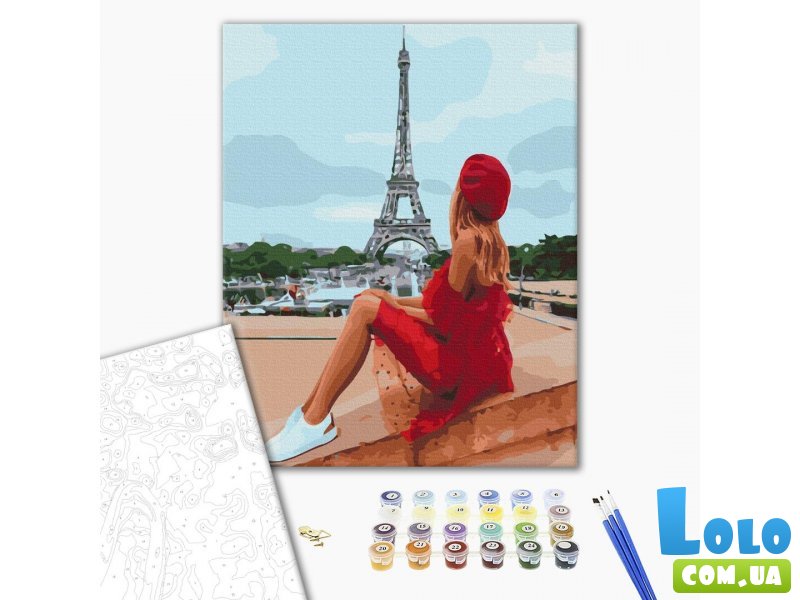 Картина по номерам Красавица в Париже, Brushme (40х50 см)