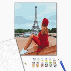 Картина по номерам Красавица в Париже, Brushme (40х50 см)