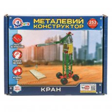 Конструктор металлический Кран, ТехноК (4890), 253 дет.