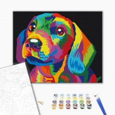 Картина по номерам Радужный пес, Brushme (40х50 см)