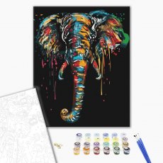 Картина по номерам Слон в красках, Brushme (40х50 см)