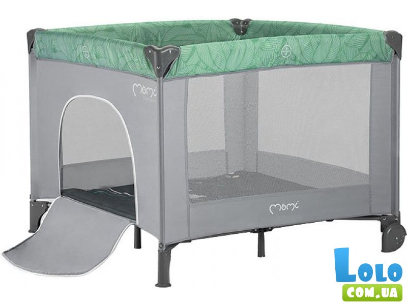 Манеж Mamu, MoMi (серый с зеленым)