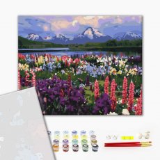 Премиум картина по номерам Долина полевых цветов, Brushme (40х50 см)