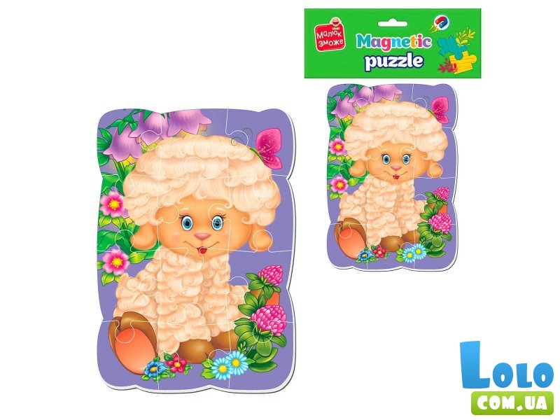 Магнитные бэби пазлы Малыш сможет. Овечка, Vladi Toys (укр.)
