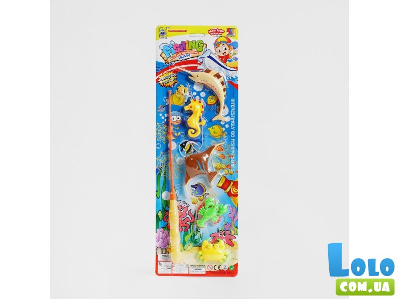 Рыбалка магнитная, 5 животных