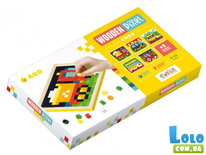 Деревянная мозаика Машины, Cubika, 400 эл.