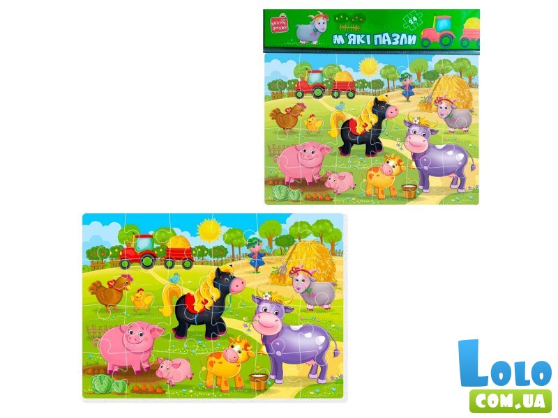 Пазлы мягкие Ферма, Vladi Toys, 24 эл.