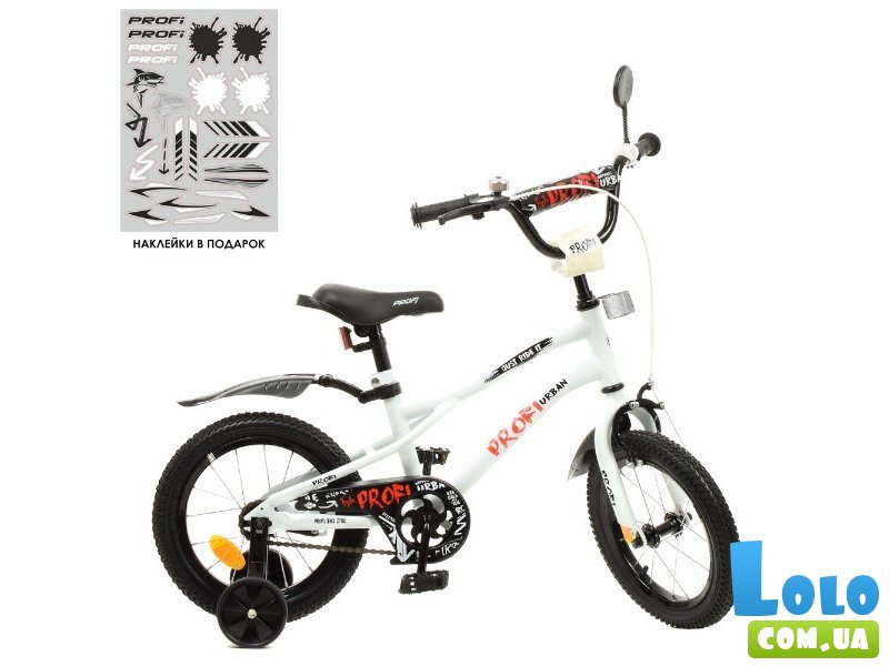 Велосипед двухколесный Urban White, Profi, 16" (белый)