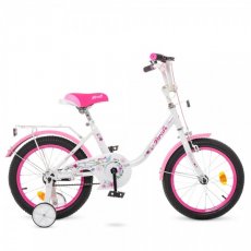 Велосипед двухколесный Flower White/Pink, Profi, 16" (розовый с белым)