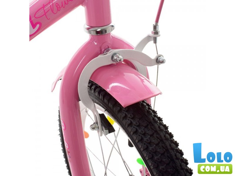 Велосипед двухколесный Flower Pink, Profi, 18" (розовый)