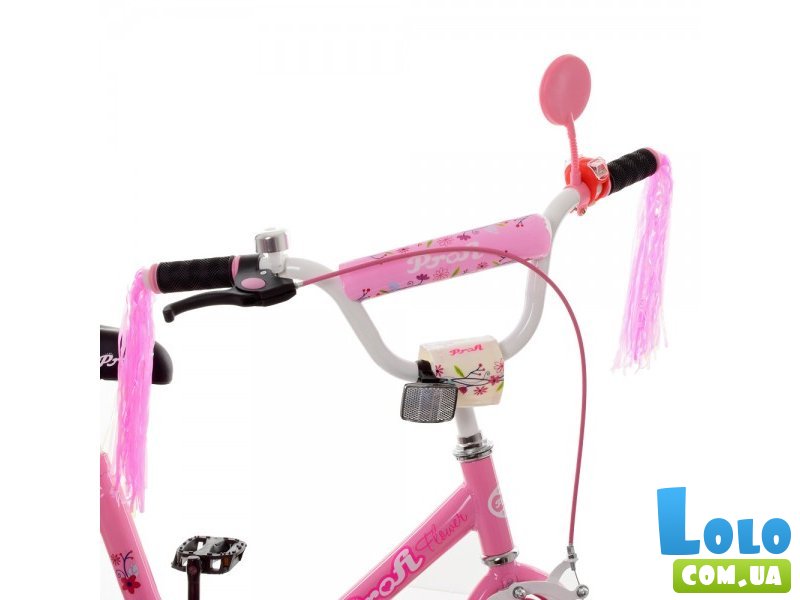 Велосипед двухколесный Flower Pink, Profi, 18" (розовый)