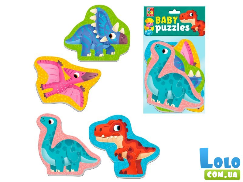 Беби пазлы Малыш сможет. Динозавры, Vladi Toys