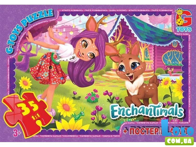 Пазл Enchantimals, G-Toys, 35 эл.