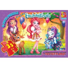 Пазл Enchantimals, G-Toys, 35 эл.