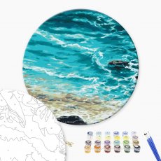Картина по номерам круглая Океан, Brushme (40 см)