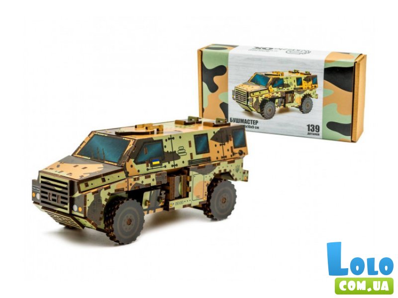 Деревянный 3D конструктор Бушмастер, Puzzleok (139-0209), 139 дет.