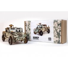 Деревянный 3D конструктор Хамер, Puzzleok (65-00743), 65 дет.