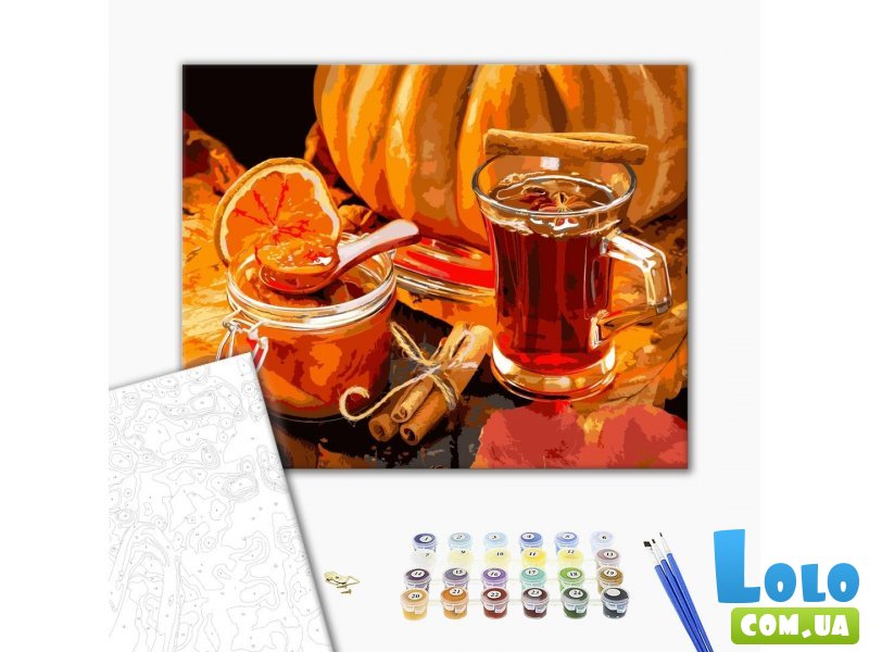 Картина по номерам Осенний чай, Brushme (40х50 см)