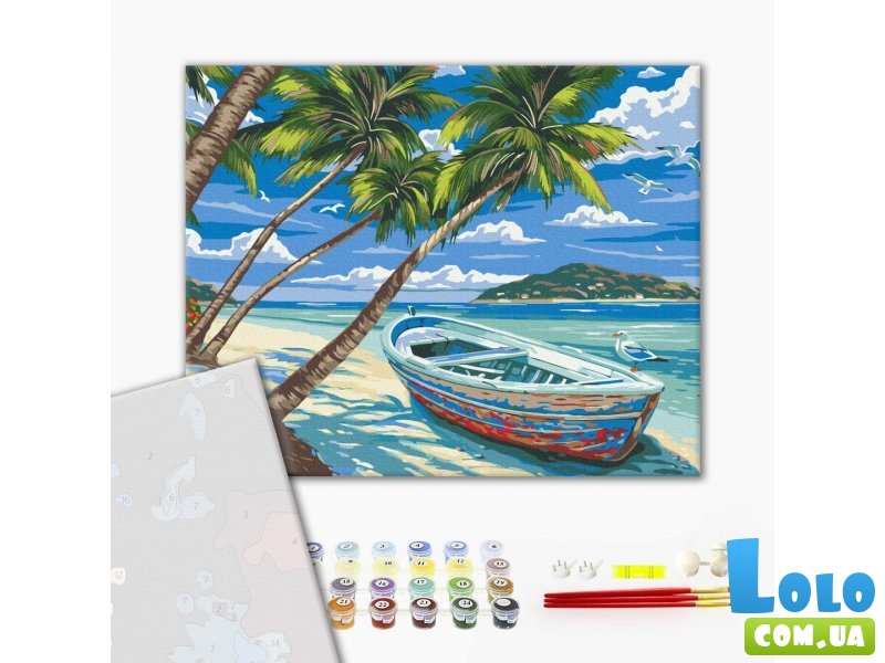 Премиум картина по номерам Райский остров, Brushme (40х50 см)