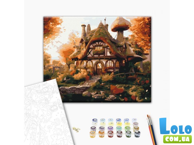 Картина по номерам Осенний домик, Brushme (40х50 см)