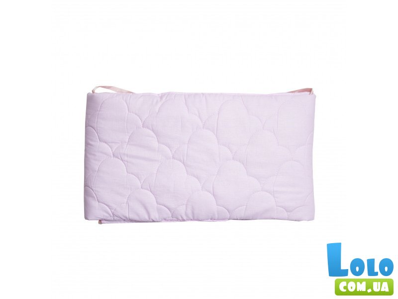 Бампер стеганный в кроватку Premium 200, Twins (розовый)