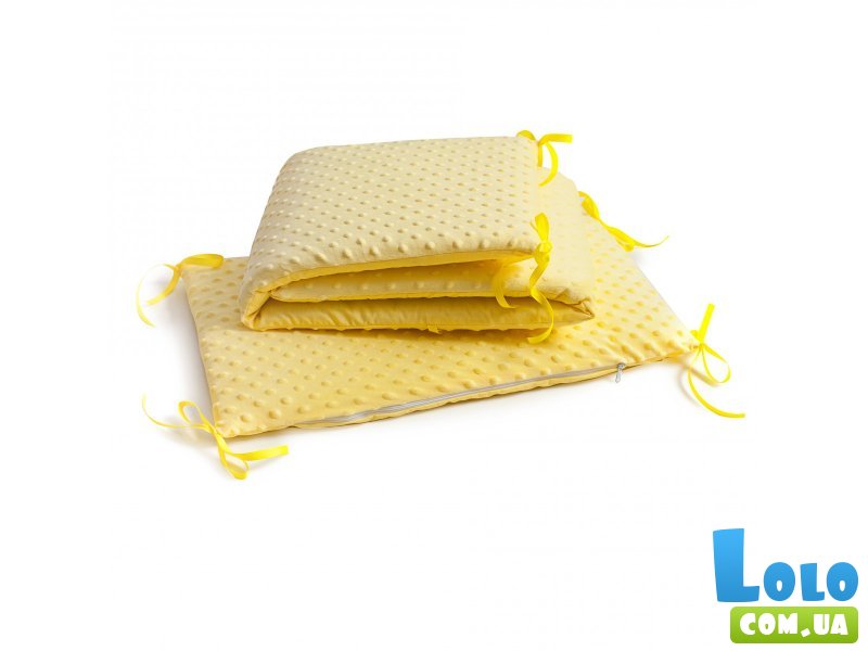 Бампер в кроватку Premium Minky, Twins (желтый)