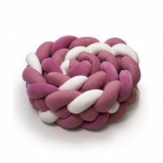 Бампер-косичка 4-х прядная Pastel, Twins (розовая), 240 см