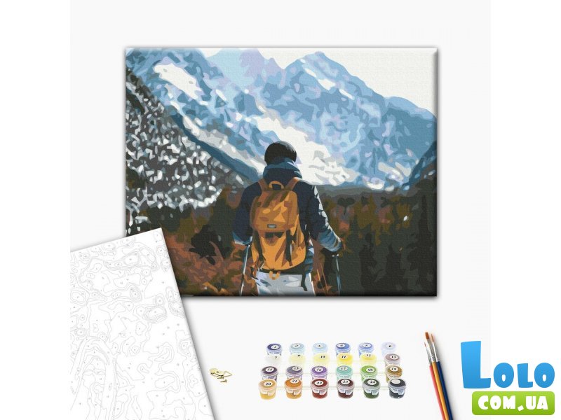 Картина по номерам Путешественник в горах, Brushme (40х50 см)