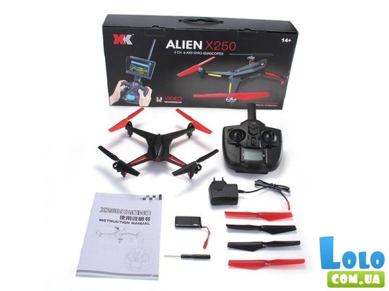 Квадрокоптер на радиоуправлении X250 Alien, XK