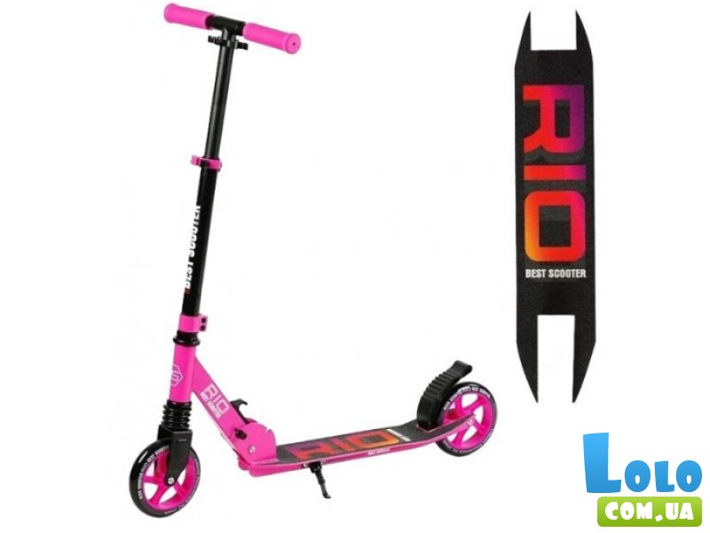Самокат двухколесный, Best Scooter (розово-черный)