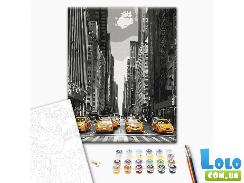 Картина по номерам Такси Нью-Йорка, Brushme (40х50 см)
