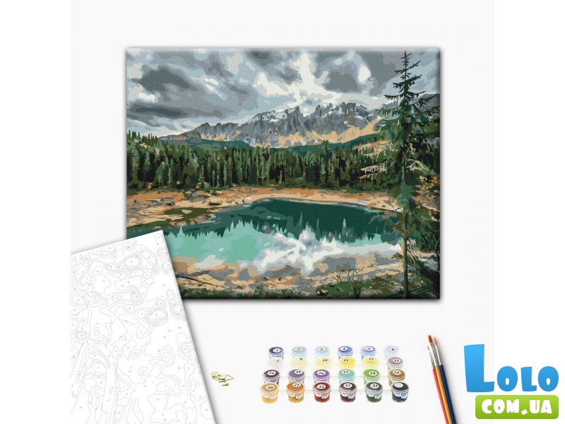 Картина по номерам Озеро Карецца ©Roksolana Baran, Brushme (40х50 см)