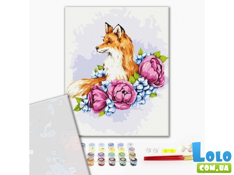 Премиум картина по номерам Цветочная лиса ©Anna Kulyk, Brushme (40х50 см)