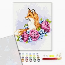 Премиум картина по номерам Цветочная лиса ©Anna Kulyk, Brushme (40х50 см)
