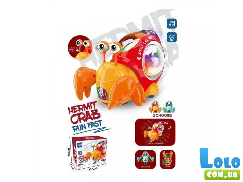 Музыкальная игрушка Краб (в ассортименте)