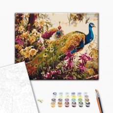 Картина по номерам Цветущие павы, Brushme (40х50 см)