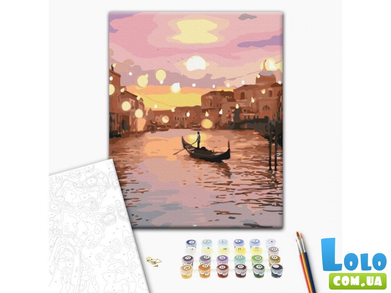 Картина по номерам Сказочная вечерняя Венеция, Brushme (40х50 см)