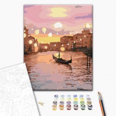 Картина по номерам Сказочная вечерняя Венеция, Brushme (40х50 см)
