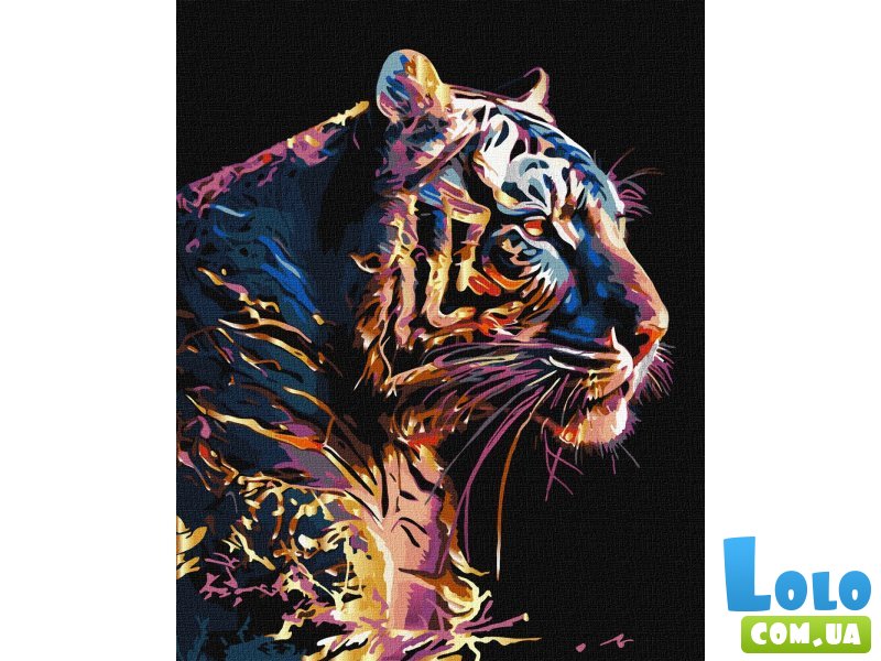 Картина по номерам Прекрасный зверь с красками металлик extra, Идейка (40х50 см)