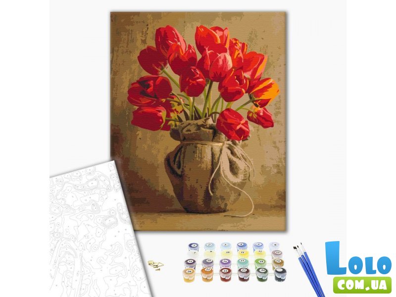 Картина по номерам Букет домашних тюльпанов, Brushme (40х50 см)
