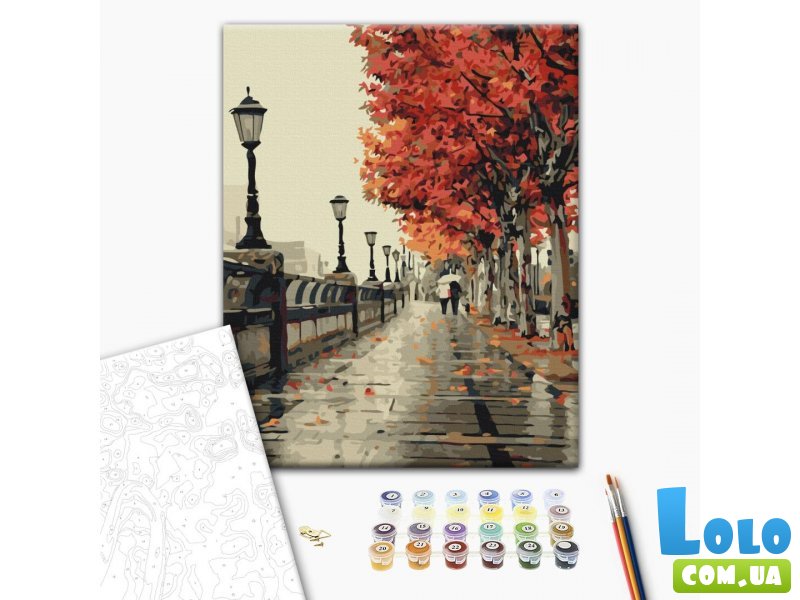 Картина по номерам Осенний бульвар, Brushme (40х50 см)