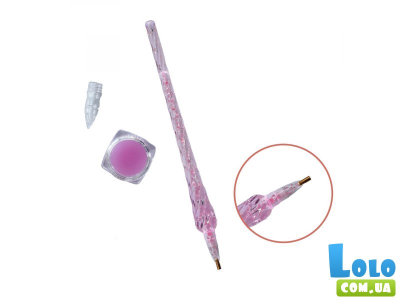 Стилус для алмазной мозаики с гель-клеем (STYL061), Brushme (розовый)