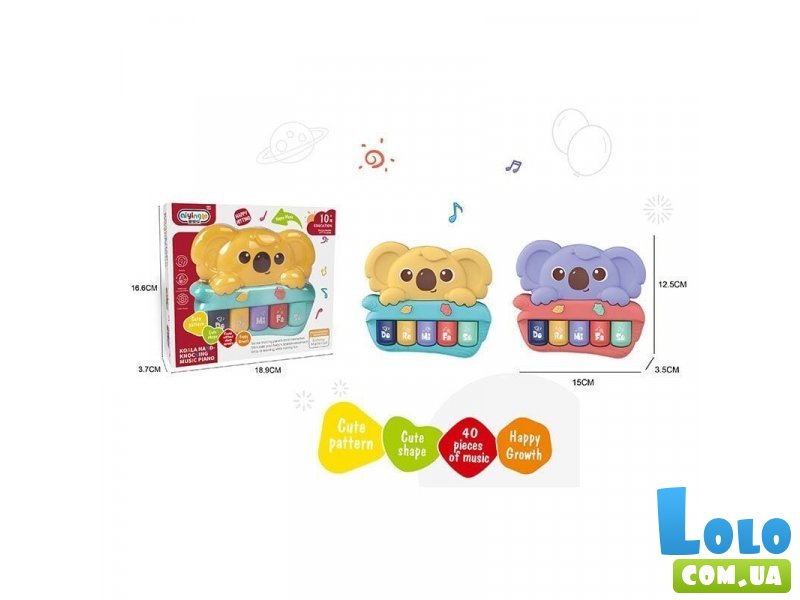 Музыкальная игрушка пианино Коала (в ассортименте)