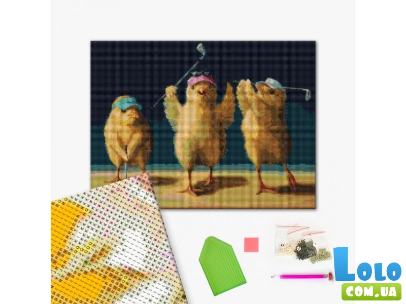 Алмазная мозаика Цыплята гольфисты ©Lucia Heffernan (DBS1224), Brushme (40х50 см)