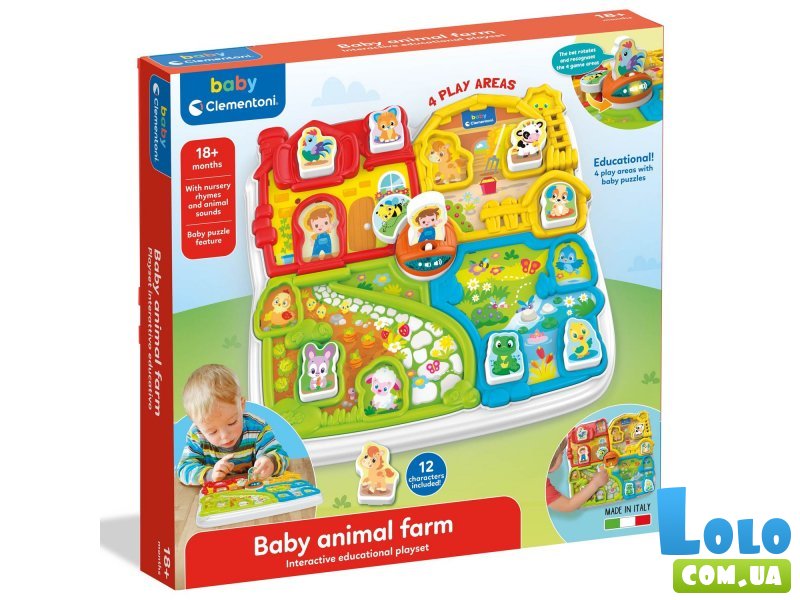 Игровой развивающий центр Baby Animal Farm, Clementoni