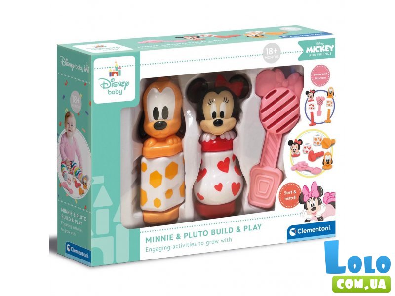 Развивающая игрушка Minnie & Pluto Build & Play, серия Disney Baby, Clementoni
