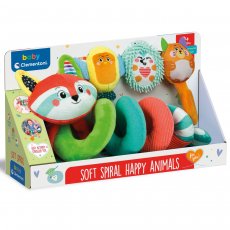 Мягкая игрушка на коляску Soft Spiral Happy Animals, Clementoni