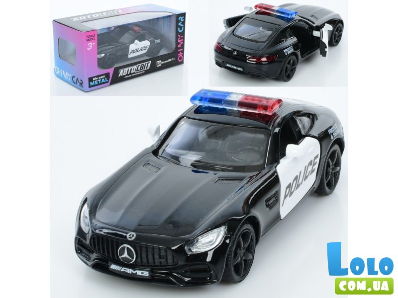 Машина металлическая Mercedes-Benz GTS AMG 2018 Полиция, АвтоСвіт